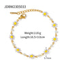 Stainless Steel And Titanium Steel Flowers Pattern Necklace And Bracelet With Electroplating For Women