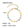 Stainless Steel And Titanium Steel Flowers Pattern Necklace And Bracelet With Electroplating For Women