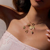 Stainless Steel And Titanium Steel Fourleaf Clover Pendant Necklace With Electroplating For Women