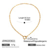 Stainless Steel And Titanium Steel Fourleaf Clover Pendant Necklace With Electroplating For Women