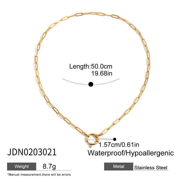 Stainless Steel And Titanium Steel Fourleaf Clover Pendant Necklace With Electroplating For Women