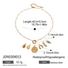 Stainless Steel And Titanium Steel Fourleaf Clover Pendant Necklace With Electroplating For Women