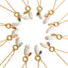 Stainless Steel And Titanium Steel Freshwater Pearl Clavicle Chain Ins Style Electroplated