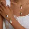 Stainless Steel And Titanium Steel Freshwater Pearl Clavicle Chain Ins Style Electroplated
