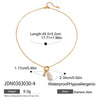Stainless Steel And Titanium Steel Freshwater Pearl Clavicle Chain Ins Style Electroplated