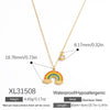 Stainless Steel And Titanium Steel Fruit Pendant Necklace Electroplated With 18K Real Gold For Women
