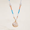 Stainless Steel And Titanium Steel Geometric Animal Style Electroplated Rice Bead Shell Starfish Pendant Necklace For Women