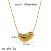 Stainless Steel And Titanium Steel Geometric Arc O Word Chain Necklace For Women With Electroplating Design And Simple Style