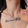 Stainless Steel And Titanium Steel Geometric Arc Pendant Necklace Minimalist Style Electroplated For Men And Women