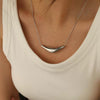 Stainless Steel And Titanium Steel Geometric Arc Pendant Necklace Neutral Simple Cold Style Electroplated