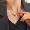 Stainless Steel And Titanium Steel Geometric Arc Pendant Necklace Neutral Simple Cold Style Electroplated