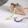 Stainless Steel And Titanium Steel Geometric Beaded Necklace For Women With Electroplating Treatment