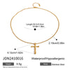 Stainless Steel And Titanium Steel Geometric Cross Necklace With Electroplating And Regular Chain