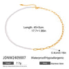 Stainless Steel And Titanium Steel Geometric Cuban Chain Necklace With Electroplating For Women