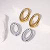 Stainless Steel And Titanium Steel Geometric Earrings With Electroplating Minimalist Style For Women