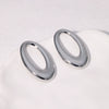 Stainless Steel And Titanium Steel Geometric Earrings With Electroplating Minimalist Style For Women