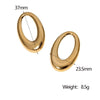 Stainless Steel And Titanium Steel Geometric Earrings With Electroplating Minimalist Style For Women