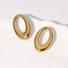 Stainless Steel And Titanium Steel Geometric Earrings With Electroplating Minimalist Style For Women