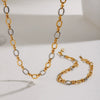 Stainless Steel And Titanium Steel Geometric Electroplated Jewelry Set With O Chain Women's