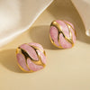 Stainless Steel And Titanium Steel Geometric Female Retro Fashion Earrings With Electroplating