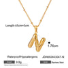 Stainless Steel And Titanium Steel Geometric Letter Necklace Pendant With Electroplating For Women