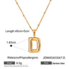 Stainless Steel And Titanium Steel Geometric Letter Necklace Pendant With Electroplating For Women