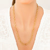 Stainless Steel And Titanium Steel Geometric Minimalist Pendant Necklace Electroplated With 18K Real Gold