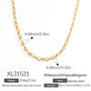 Stainless Steel And Titanium Steel Geometric Minimalist Pendant Necklace Electroplated With 18K Real Gold