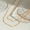 Stainless Steel And Titanium Steel Geometric Multilayer Necklace With Electroplating Treatment