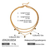 Stainless Steel And Titanium Steel Geometric Multilayer Stacked Clavicle Necklace For Women With Electroplating