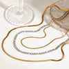 Stainless Steel And Titanium Steel Geometric Multilayer Stacked Clavicle Necklace With Electroplating For Women