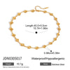 Stainless Steel And Titanium Steel Geometric Pattern Electroplated Women's Bread Necklace Jewelry