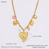 Stainless Steel And Titanium Steel Geometric Pendant Clavicle Chain Necklace With 18K Gold Electroplating For Women