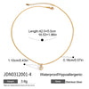 Stainless Steel And Titanium Steel Geometric Pendant Necklace With Electroplating For Women
