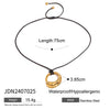 Stainless Steel And Titanium Steel Geometric Pendant Necklace With Electroplating Treatment For Women