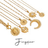 Stainless Steel And Titanium Steel Geometric Star Necklace With Electroplating