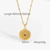 Stainless Steel And Titanium Steel Geometric Star Necklace With Electroplating