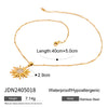 Stainless Steel And Titanium Steel Geometric Star Necklace With Electroplating