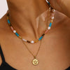 Stainless Steel And Titanium Steel Geometric Style Angel Pendant Necklace With Electroplating Treatment