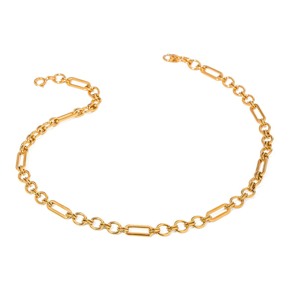 Stainless Steel And Titanium Steel Geometric Style Electroplated Necklace For Women
