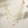 Stainless Steel And Titanium Steel Geometric Style Electroplated Women's Necklace