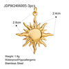 Stainless Steel And Titanium Steel Geometric Style Pearl Zircon Sun Niche Multilayer Stacked Necklace For Women