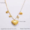 Stainless Steel And Titanium Steel Geometric Sunflower Tarot Pendant Clavicle Chain Jewelry For Women With Electroplating