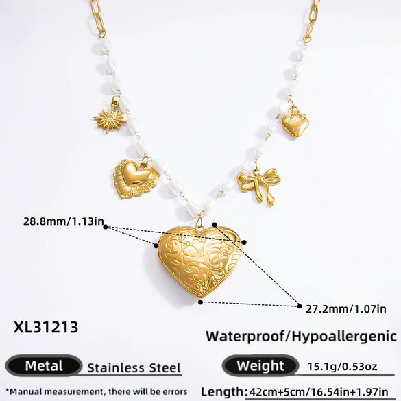 Stainless Steel And Titanium Steel Geometric Sunflower Tarot Pendant Clavicle Chain Jewelry For Women With Electroplating