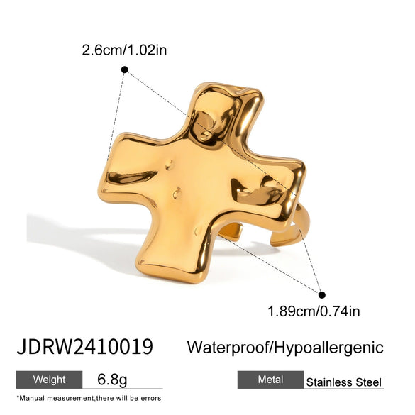 Stainless Steel And Titanium Steel Hammer Cross Pendant Necklace Jewelry With Electroplating Design