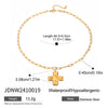 Stainless Steel And Titanium Steel Hammer Cross Pendant Necklace Jewelry With Electroplating Design