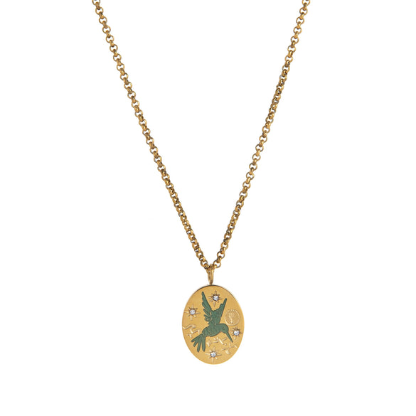 Stainless Steel And Titanium Steel Hand Painted Geometric Flower Pendant Necklace For Women With Electroplating