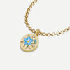 Stainless Steel And Titanium Steel Hand Painted Geometric Flower Pendant Necklace For Women With Electroplating