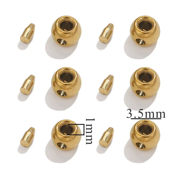 Stainless Steel And Titanium Steel Handmade Diy Totem Pattern Positioning Beads Clip Wire Buckle Jewelry With Electroplating Treatment