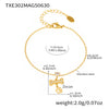 316L Stainless Steel And 316L Stainless Steel Heart Bone Zircon Pendant Stacked Clavicle Necklace And Bracelet Set With Electroplating